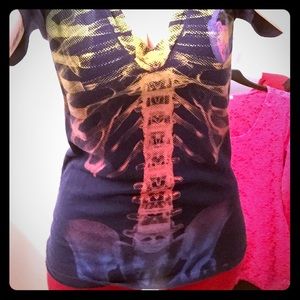 Cool colorful X-ray V neck shirt